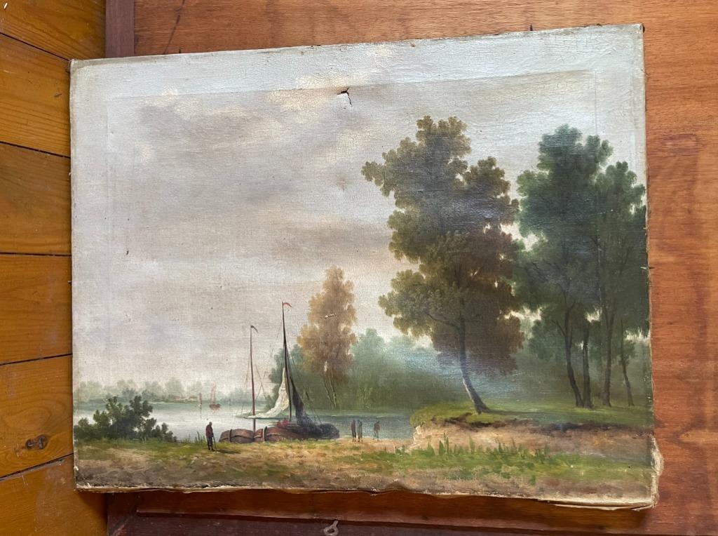 schilderij landschap, Antiek en Kunst, Ophalen