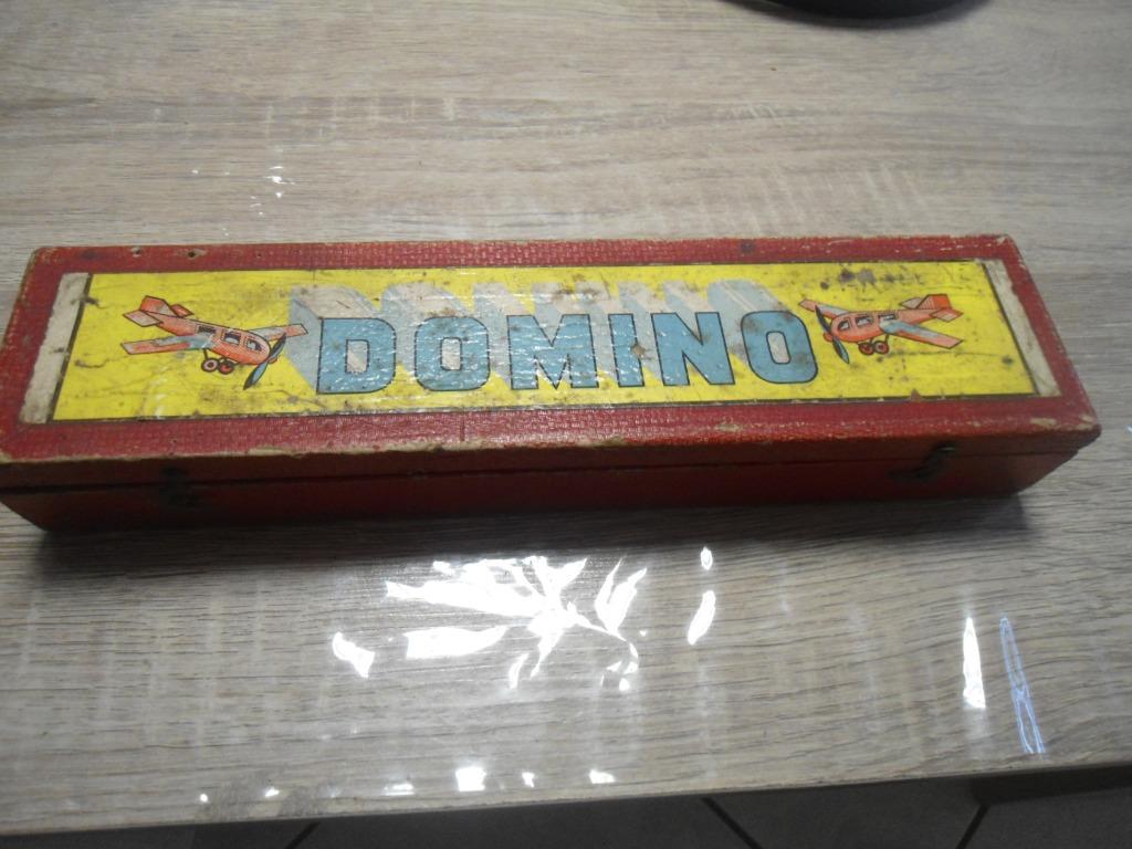 Ancien Domino Boîte Bois Complète., Enlèvement ou Envoi