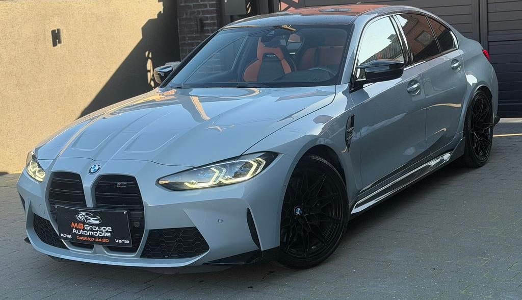 BMW M3 Compétition / Harman Kardon / Carbone / tête haute, Cuir, Argent ou Gris, Achat, 375 kW