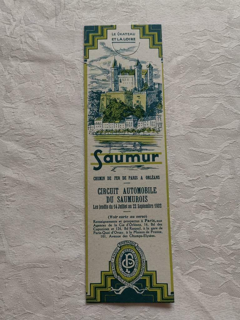 1932 Saumur circuit automobile, chemin de fer de Paris, Enlèvement ou Envoi, Comme neuf