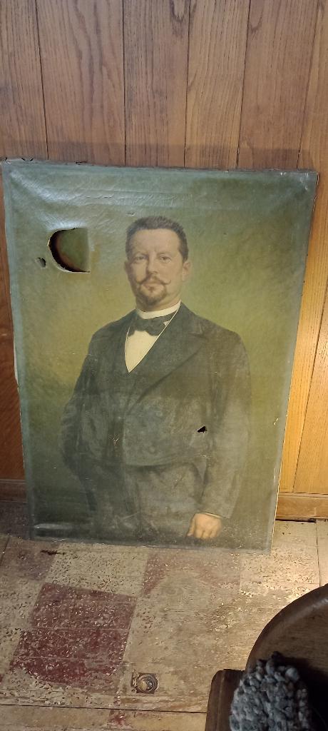 Schilderij op doek gesigneerd V. Menart, 1895, 80x120, n641, Antiek en Kunst, Kunst | Schilderijen | Klassiek, Ophalen