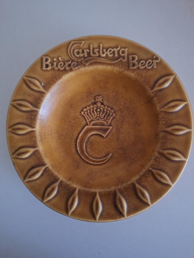 Oude asbak Carlsberg bier, Verzamelen, Ophalen of Verzenden, Zo goed als nieuw