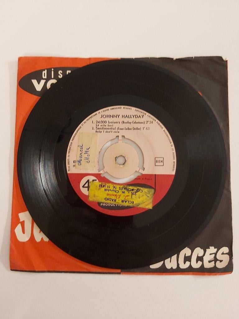 Johnny Hallyday - 24.000 kussen, Ophalen of Verzenden, Gebruikt, 7 inch, EP