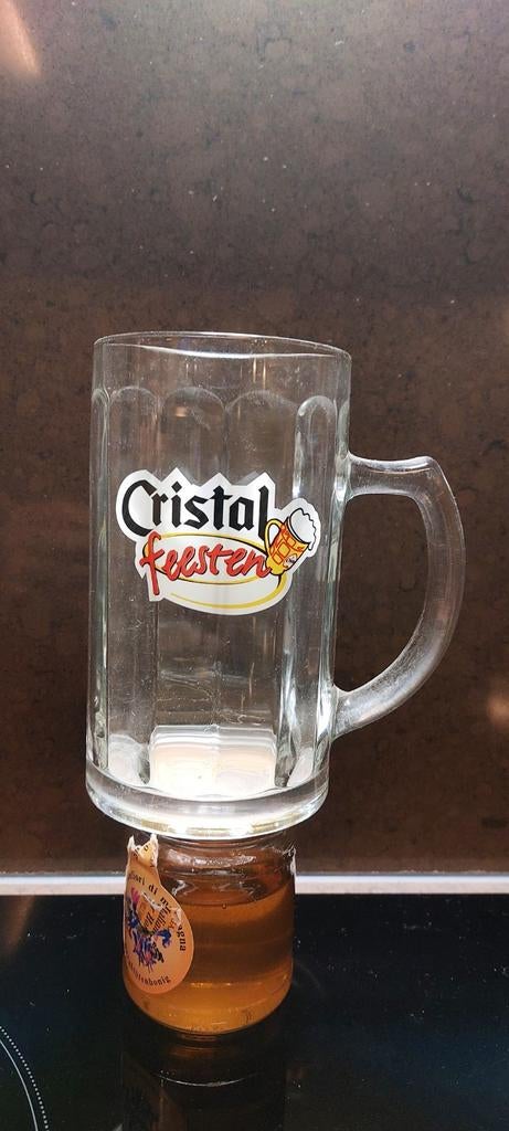 Pot à bière Cristal Feesten 1/2 litre, Enlèvement ou Envoi, Utilisé, Chope(s)
