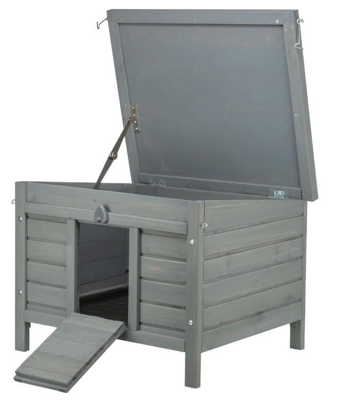 Clapier à lapins en bois S Natura Grey, Neuf, Niche, Moins de 60 cm, Cobaye