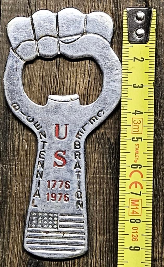 Metalen flesopener Amerikaanse tweehonderdjarige, Verzamelen, Militaria | Algemeen, Ophalen of Verzenden