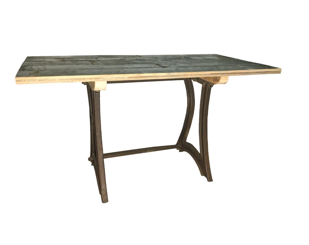 tafel industrieel oude planken sloophout gietijzer, Ophalen, Gebruikt, 50 tot 100 cm, 50 tot 100 cm