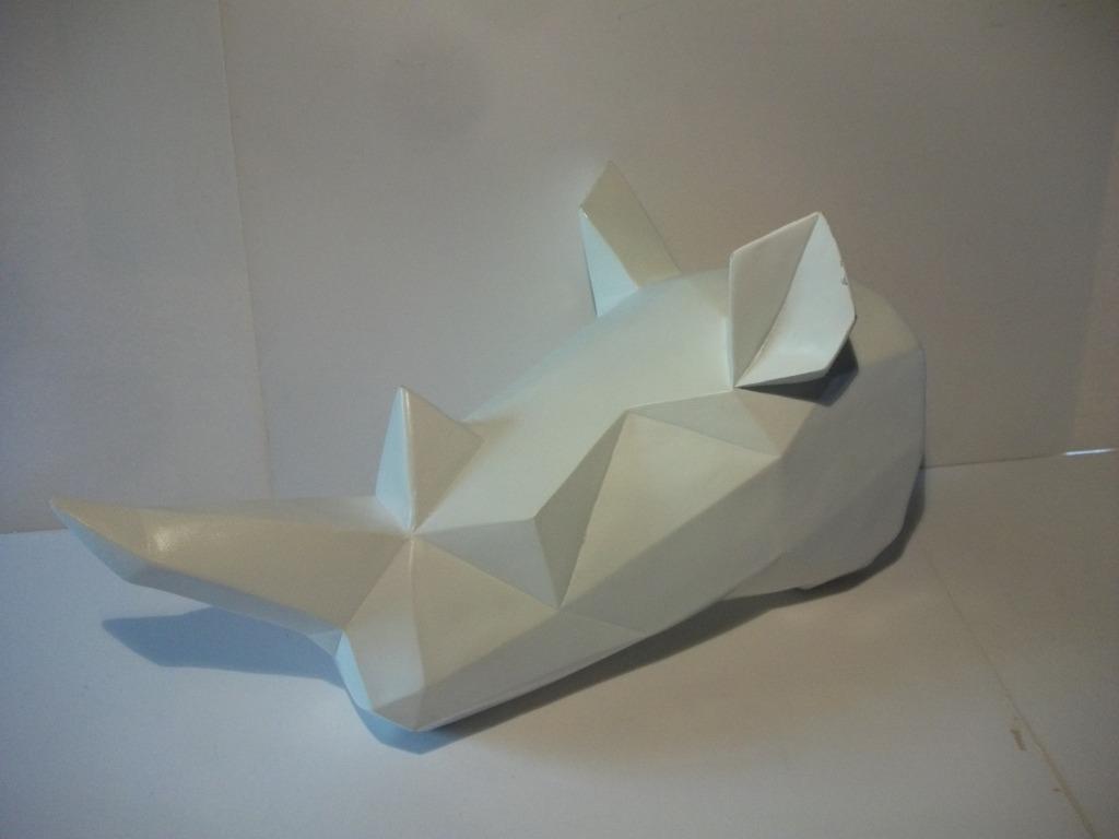 Décoration murale tête de rhinocéros blanc, Enlèvement ou Envoi, Comme neuf