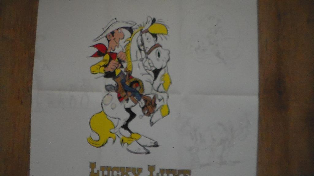 Poster Lucky Luke, Collections, Enlèvement ou Envoi, Autres personnages, Comme neuf, Image, Affiche ou Autocollant