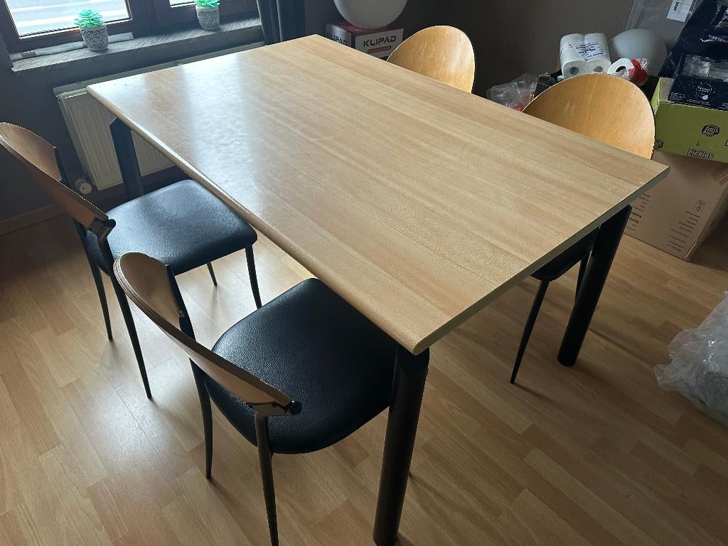 keuken tafel en stoelen, Huis en Inrichting, Keuken | Keukenelementen, Ophalen, Gebruikt, Minder dan 100 cm, Overige kleuren