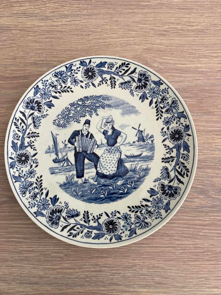 Vintage 1920's Royal Sphinx by Boch "Delft Bord Volksdansen), Ophalen of Verzenden