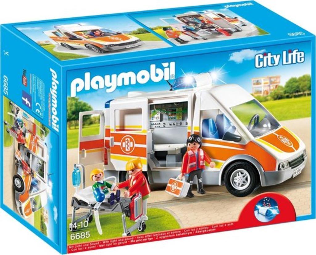 Playmobil City Life 6685 Ziekenwagen met licht en geluid, Enlèvement ou Envoi, Comme neuf