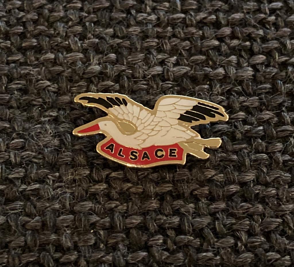 PIN - ALSACE - CIGOGNE - OOIEVAAR - ELZAS - FRANKRIJK, Envoi, Utilisé, Ville ou Campagne, Insigne ou Pin's