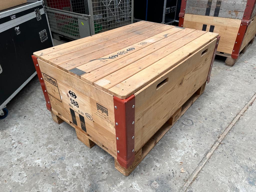 Europallet bak met deksel, Doe-het-zelf en Bouw, Kratten en Dozen, Ophalen, Zo goed als nieuw