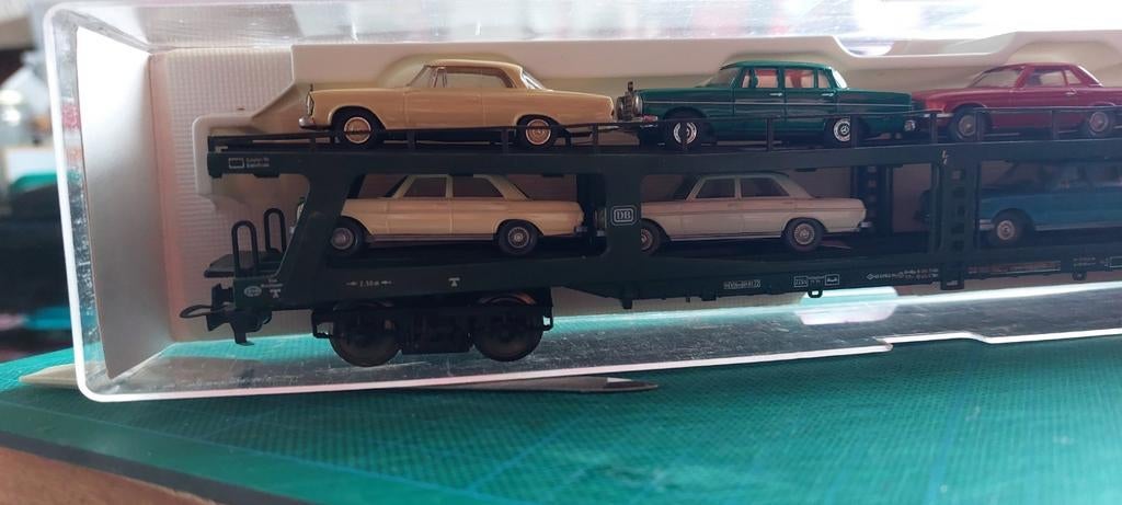 H0LK 0204 FLEISCHMANN TRANSPORT DE VOITURES 1/87, Fleischmann, Wagon, Comme neuf, Courant continu