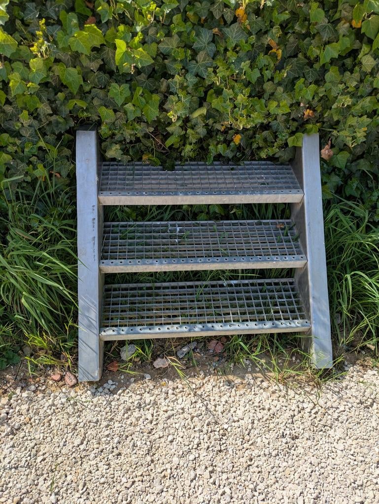 Inox trapje, 3 treden, Doe-het-zelf en Bouw, Ladders en Trappen, Ophalen
