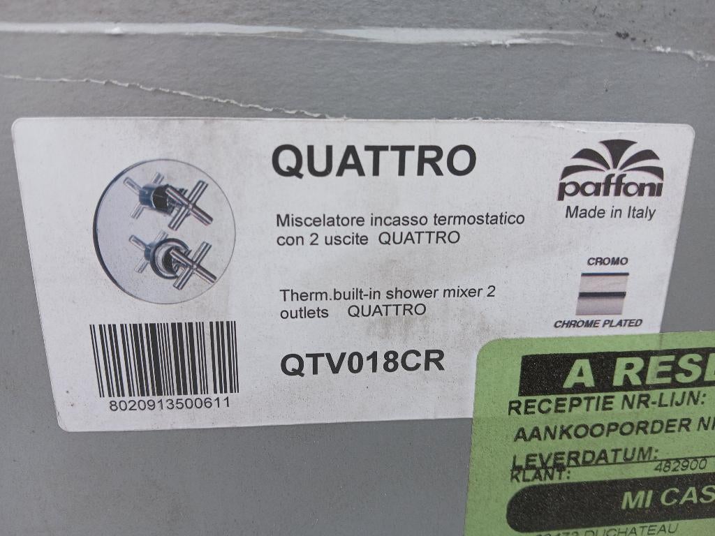 Robinet encastré Paffoni Quattro, Neuf, Italie, Douche, Enlèvement