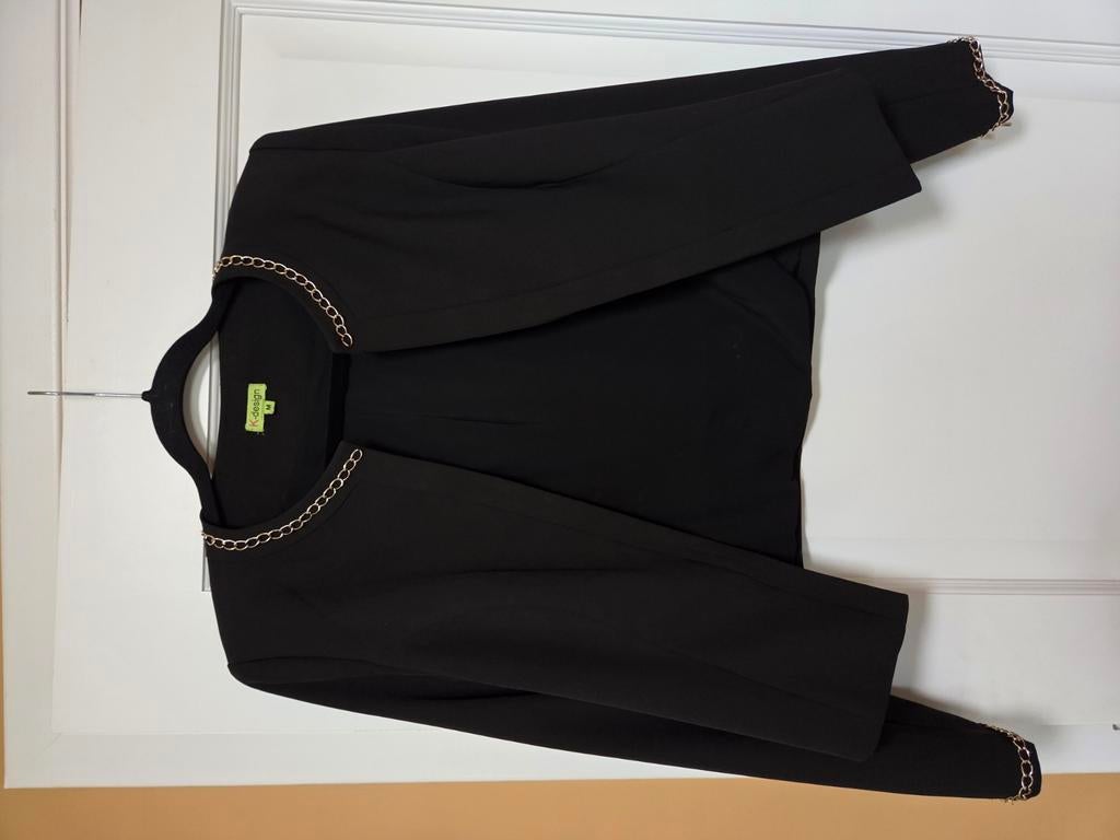 Knappe elegante zwarte blazer maat medium K-design, Maat 38/40 (M), K-design, Zwart, Ophalen of Verzenden