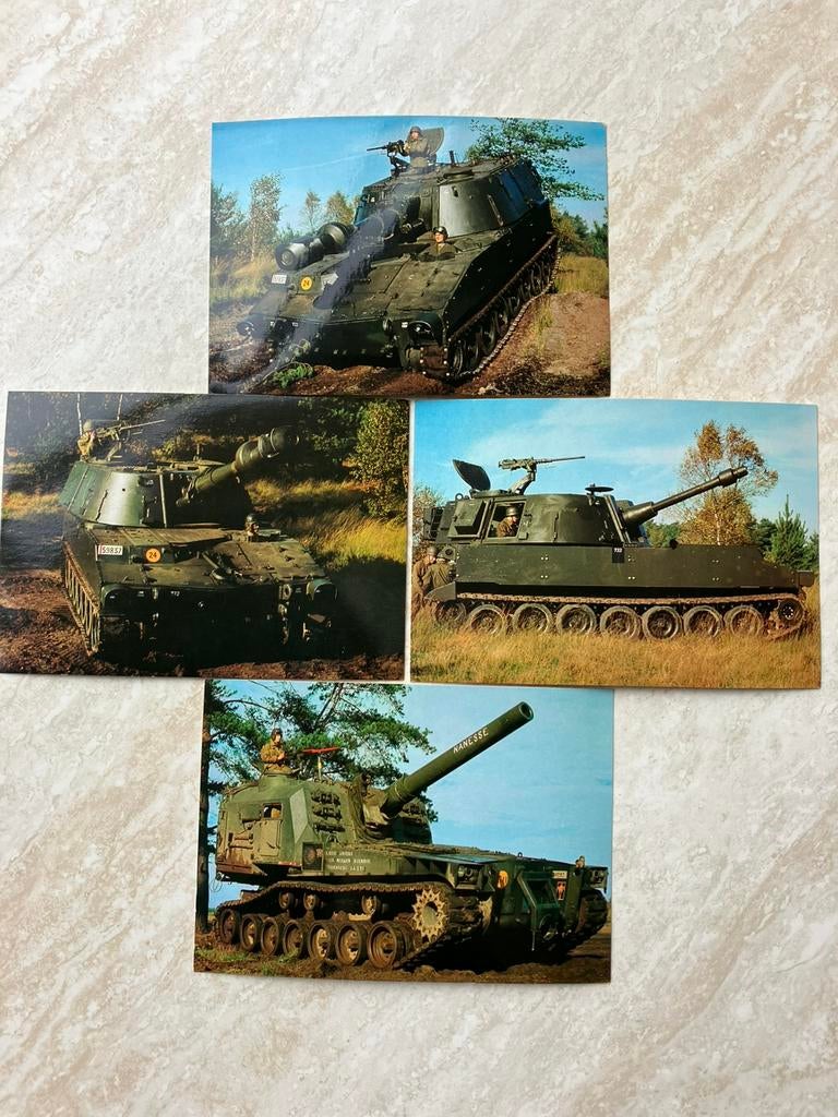 Lot 4 Vintage LEGER/OORLOG-postkaarten., Verzamelen, Ophalen of Verzenden