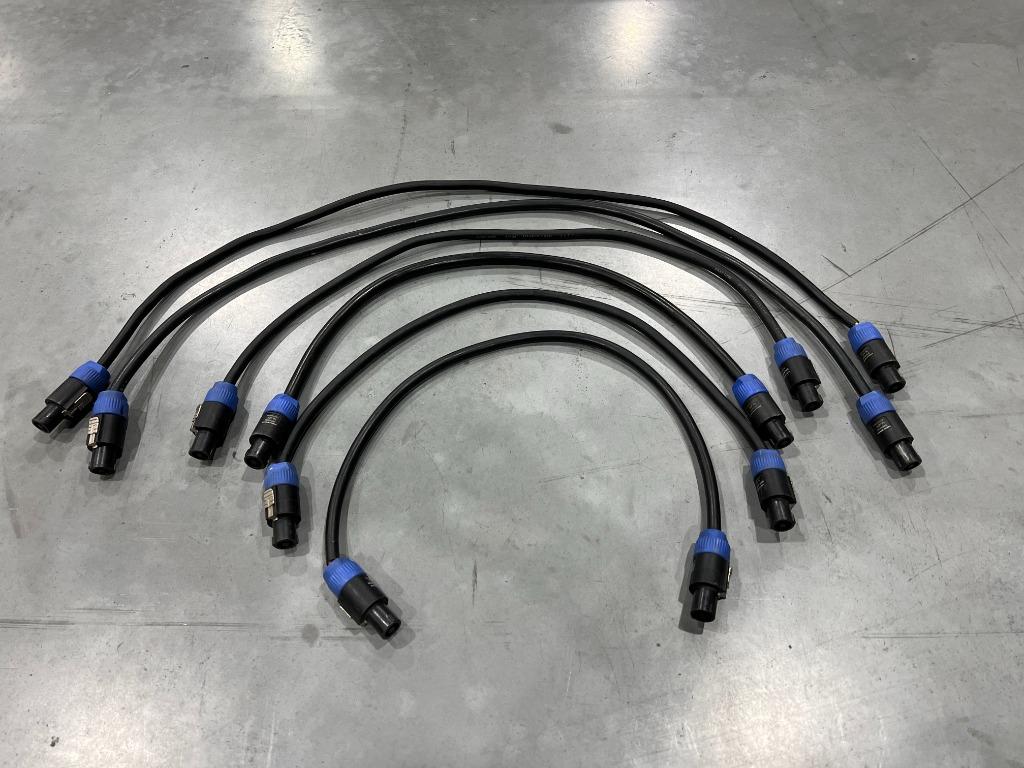 6x SpeakOn doorlus 4P 4-polige kabel, Enlèvement ou Envoi, Utilisé