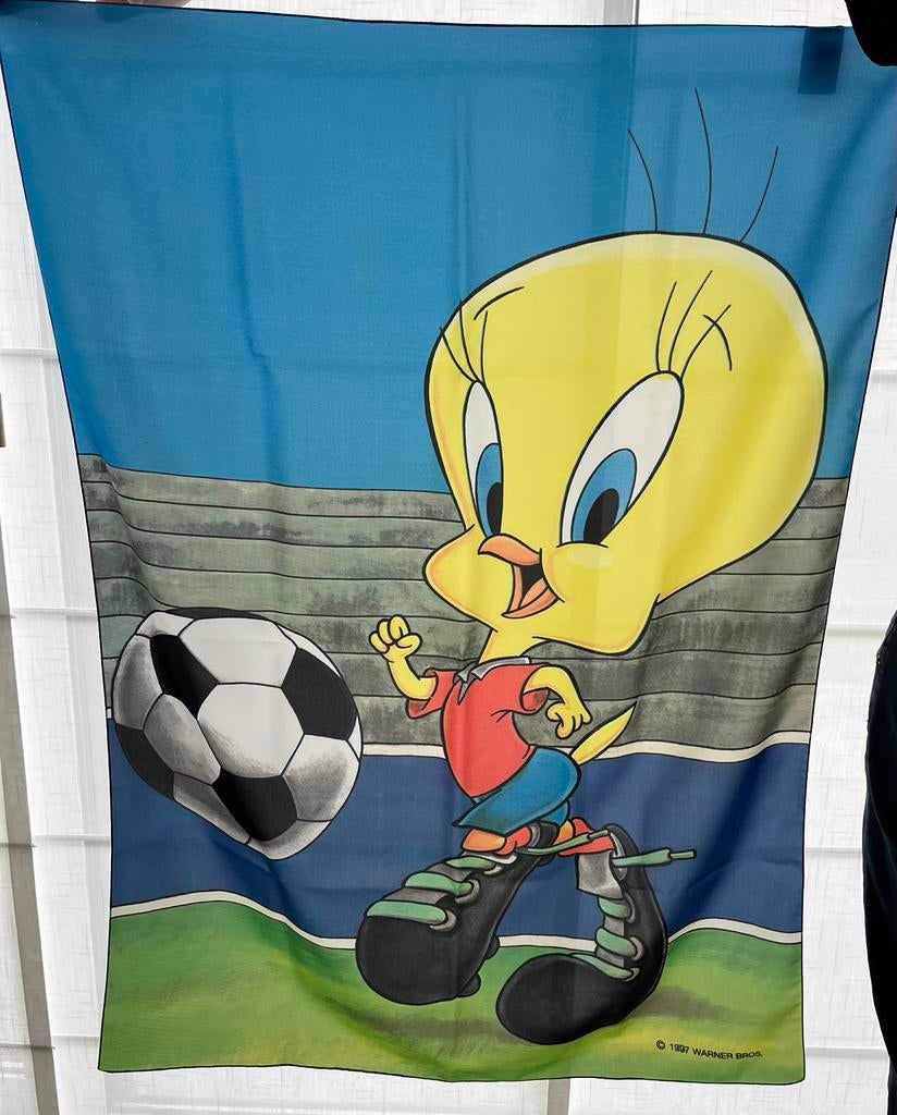 Looney Tunes Tweety voetbal vlag, Enlèvement ou Envoi, Comme neuf