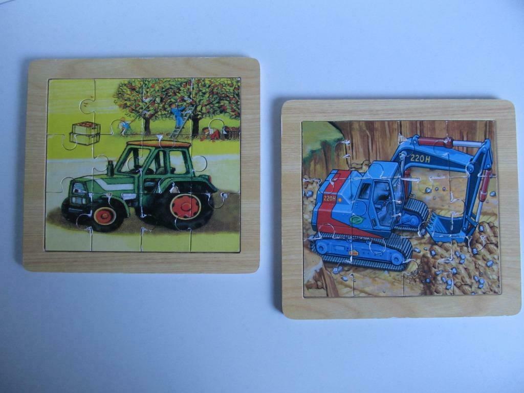 2 Houten puzzels van 12 stukjes, 2 tot 4 jaar, Gebruikt, 10 tot 50 stukjes, Ophalen of Verzenden