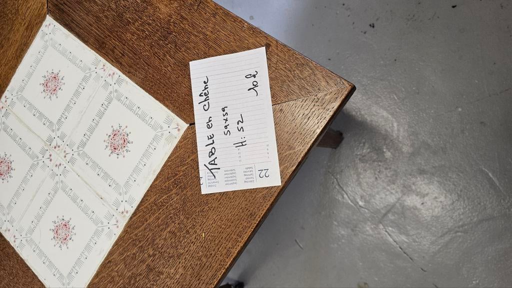 Table basse en chêne clair sur roulettes, Enlèvement