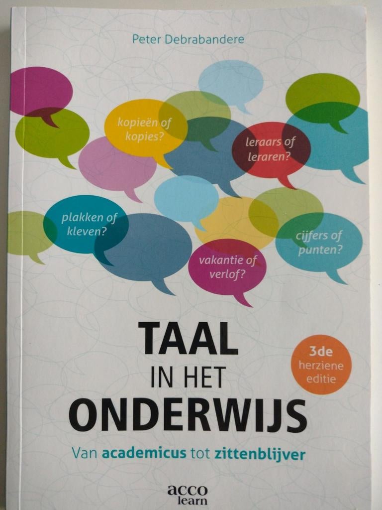 Peter Debrabandere - Taal in het onderwijs, Ophalen, Zo goed als nieuw, Peter Debrabandere