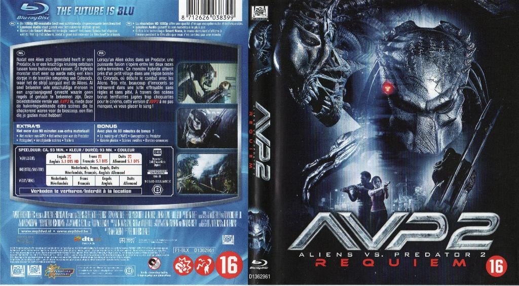 aliens vs predator 2  requiem (blu-ray) nieuw, Cd's en Dvd's, Blu-ray, Zo goed als nieuw, Horror, Ophalen of Verzenden