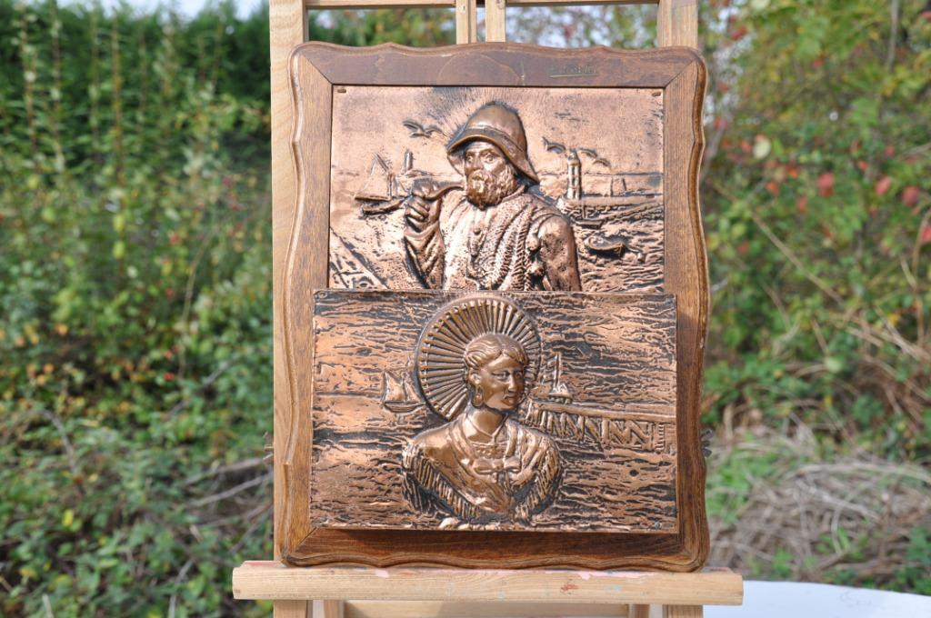 porte courrier mural bois et cuivre (1), Enlèvement ou Envoi