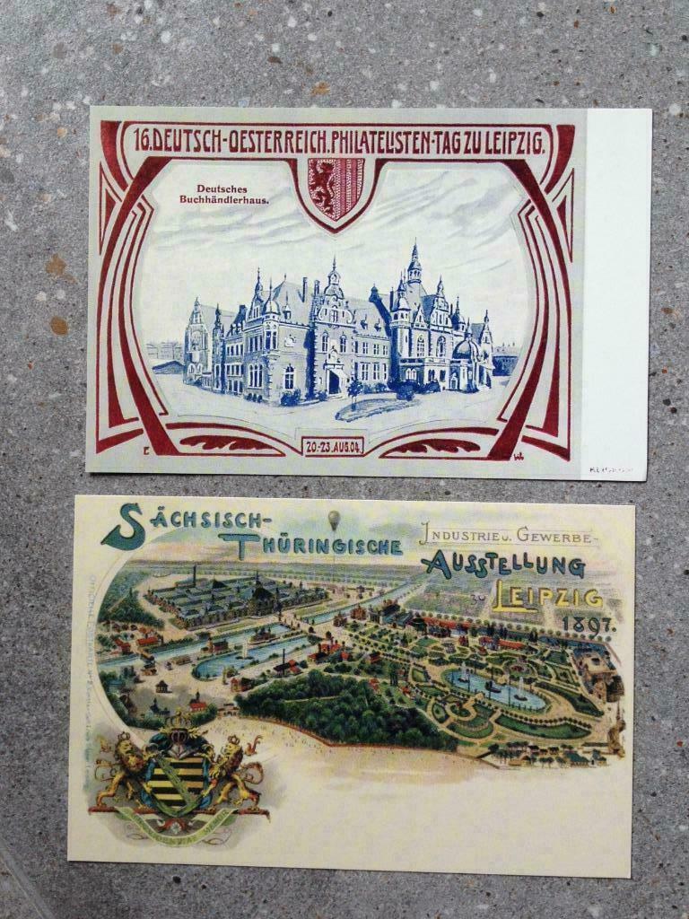 2 kaarten Bundestag Deutscher Philatelistentag 1997 Leipzig, Verzenden, 1980 tot heden, Ongelopen, Duitsland