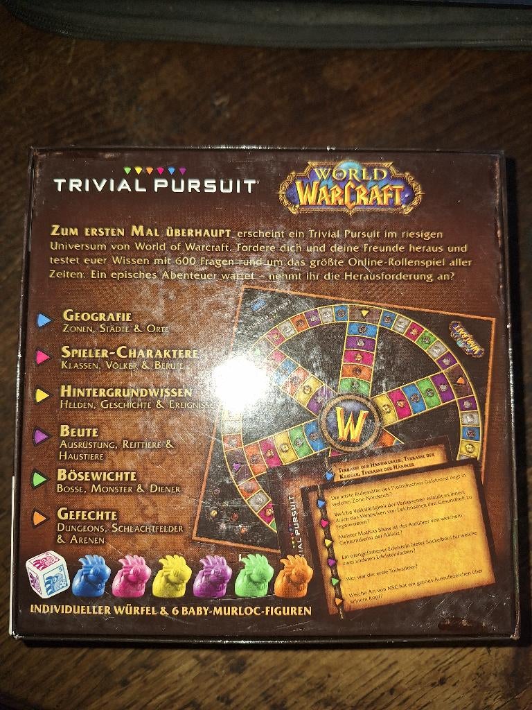 TRIVIAL PURSUIT WORLD OF WARCRAFT in het Duits, Drie of vier spelers, Ophalen of Verzenden, Zo goed als nieuw, Hasbro