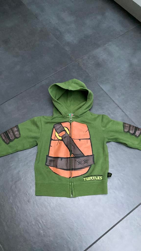 Nr 54: Groene gilet Ninja Turtles maat 104, C&A, Trui of Vest, Ophalen of Verzenden, Zo goed als nieuw