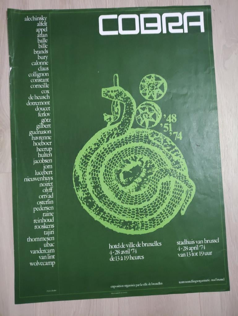 Affiche d'exposition rétrospective du mouvement CoBrA, Enlèvement