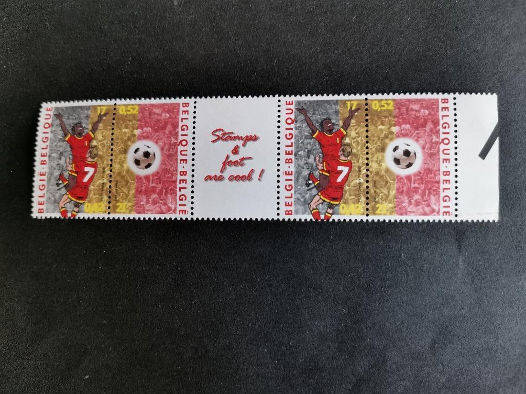 Belgie 2000 - sport - EK voetbal - samenhangende strip **, Ophalen of Verzenden, Postfris, Sport