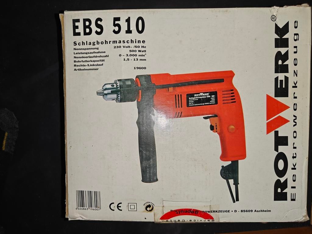 Boormachine 500W in doos, Enlèvement