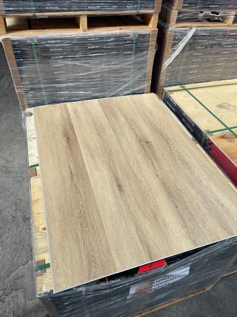 Rigid Click PVC Lyon Oak | 5,5mm | 1,95m2 | 7 planken, Neuf, Beige, Enlèvement, Moins de 10 m²