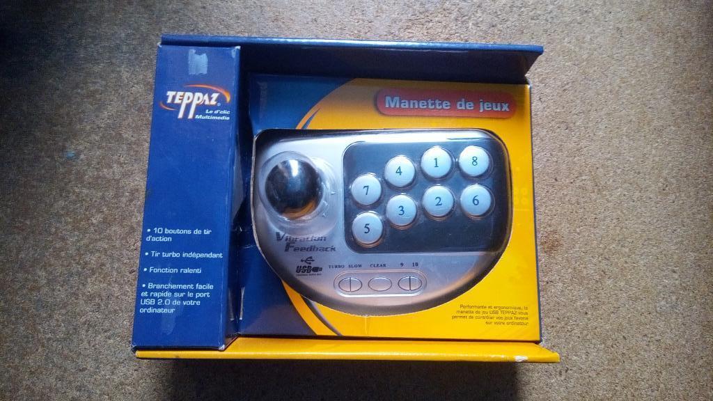 manette de jeux usb teppaz joystick pc, Enlèvement ou Envoi, Comme neuf, Teppaz
