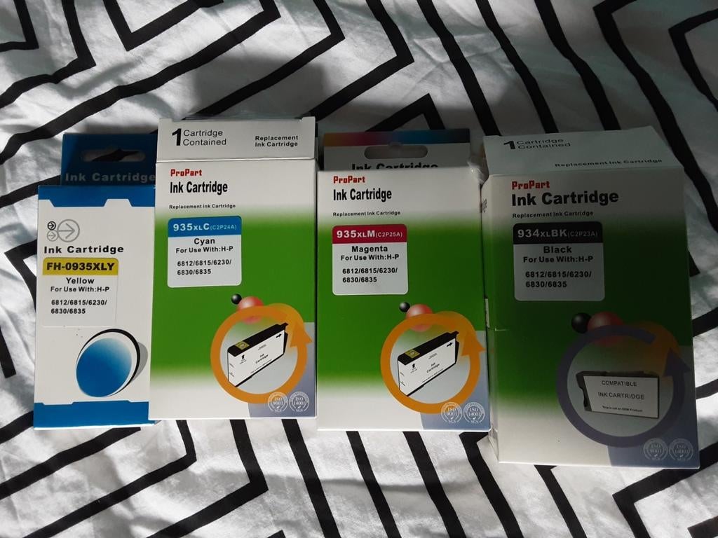 Nieuwe printer inktpatronen, Ophalen, Nieuw, Cartridge, Hp