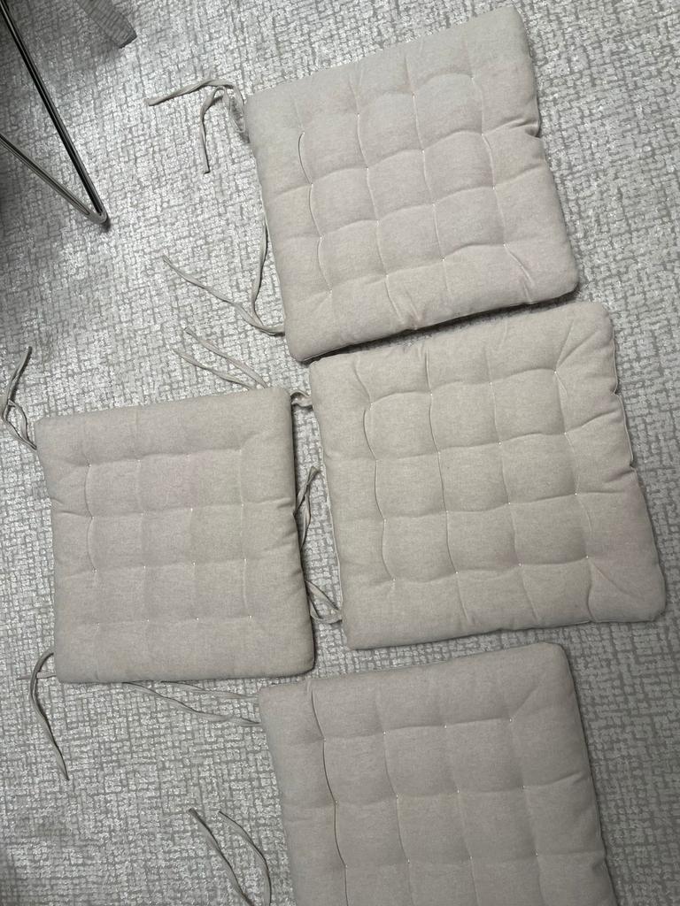 Ikea beige stoelkussens, 4 stuks, Jardin & Terrasse, Accessoires mobilier de jardin, Enlèvement, Comme neuf