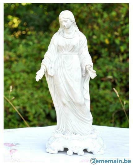 § grande vierge mains tendues en porcelaine a restaurer, Enlèvement ou Envoi