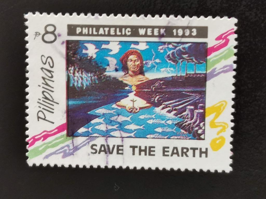 Filippijnen 1993 - lucht- en watervervuiling, vogels, vissen, Ophalen of Verzenden, Gestempeld, Zuidoost-Azië