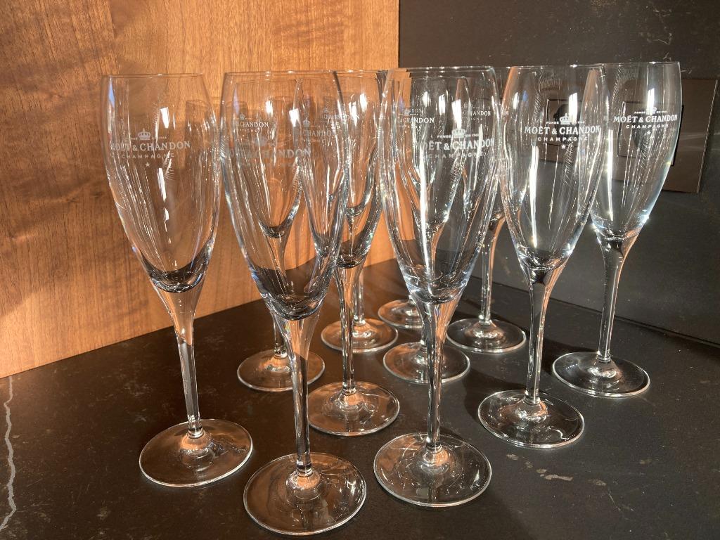 Verres à Champagne Moët Chandon - Verres à vin mousseux - Ve, Collections, Enlèvement, Comme neuf, Autres types