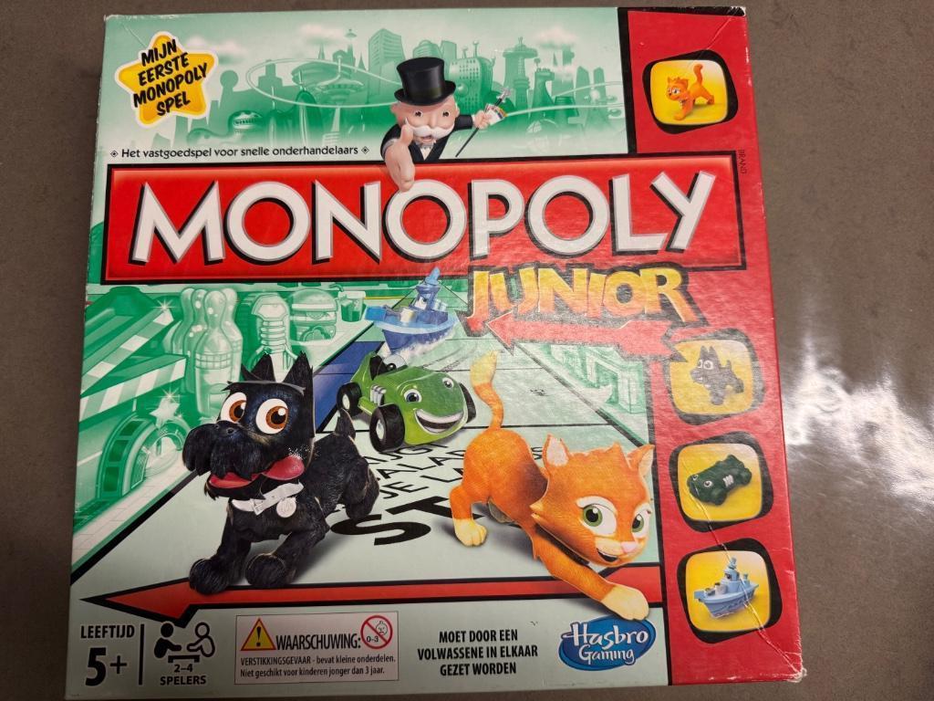Monopoly Junior spel, Ophalen, Zo goed als nieuw, Hasbro gaming