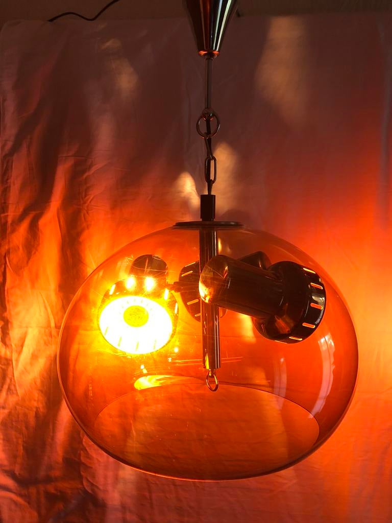 vintage space age hanglamp RAAK-DIJKSTRA-MASSIVE, Ophalen of Verzenden
