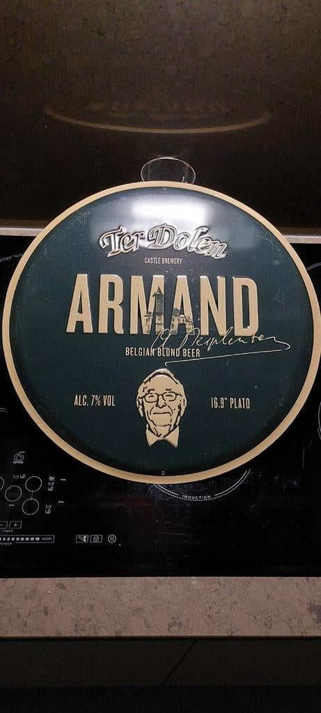 Ter Dolen  ARMAND Belgian Blond Beer, Verzamelen, Ophalen of Verzenden, Zo goed als nieuw, Reclamebord
