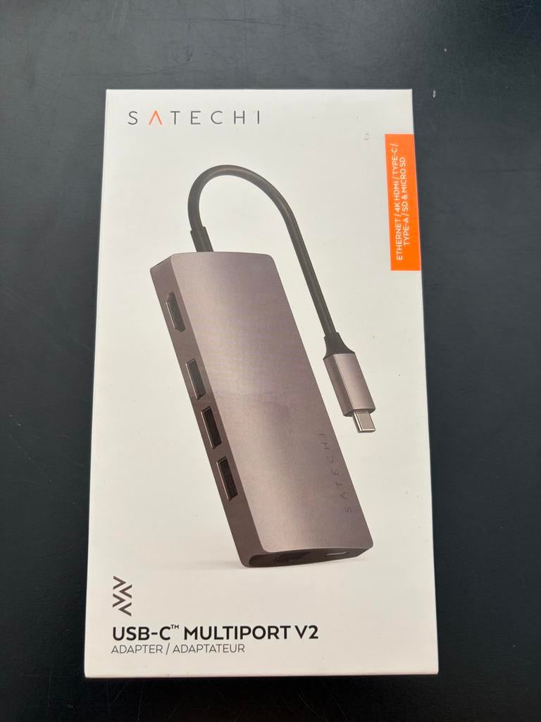 Satechi Multiport v2 USB-C hub, Telecommunicatie, Powerbanks, Ophalen of Verzenden, Nieuw
