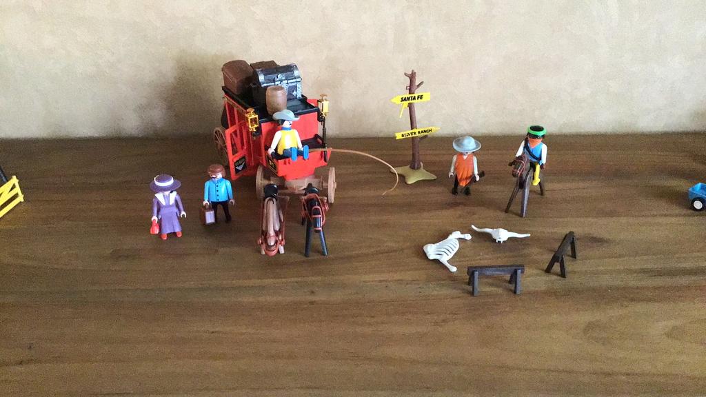 Playmobil koets  met 2 reizigers. 2 Indianen, Kinderen en Baby's, Ophalen, Gebruikt, Los Playmobil