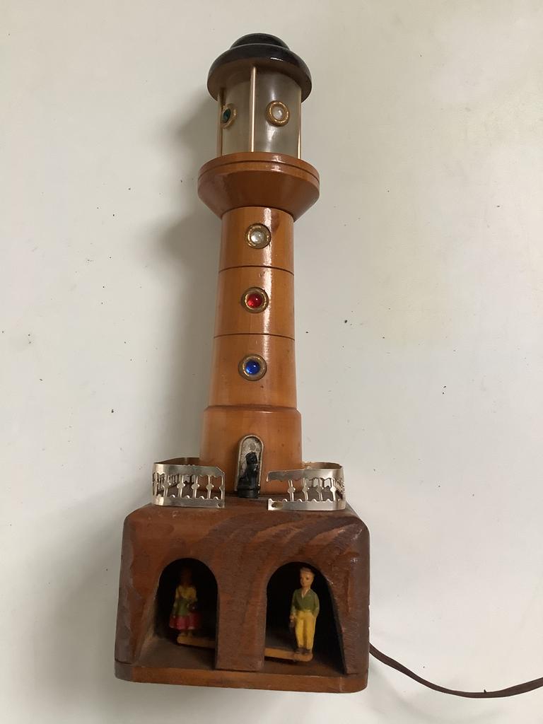 Vintage lamp met barometer, Antiek en Kunst, Ophalen of Verzenden