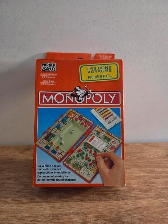 Jeu de voyage Monopoly/Les Bons Voyages de Parker, Enlèvement ou Envoi, Comme neuf, Jeu de voyage